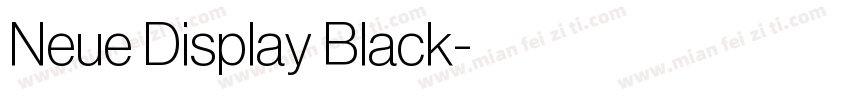 Neue Display Black字体转换